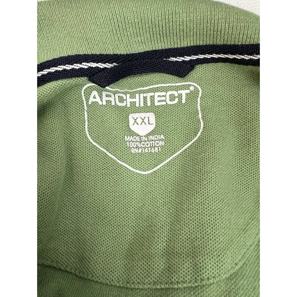 Architect Golf Men's Polo Shirt Size XXL Green *Faded* - Picture 7 of 11